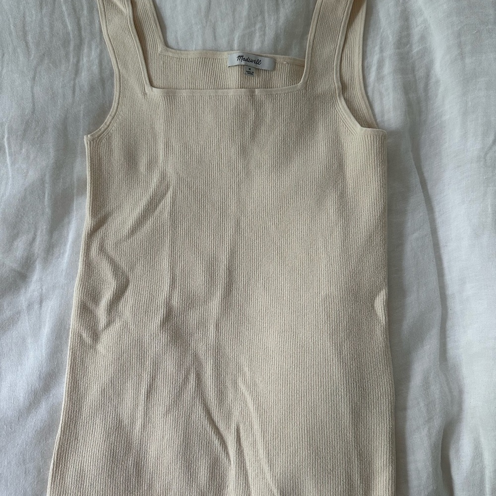 Madewell Beige Knit Tank Top